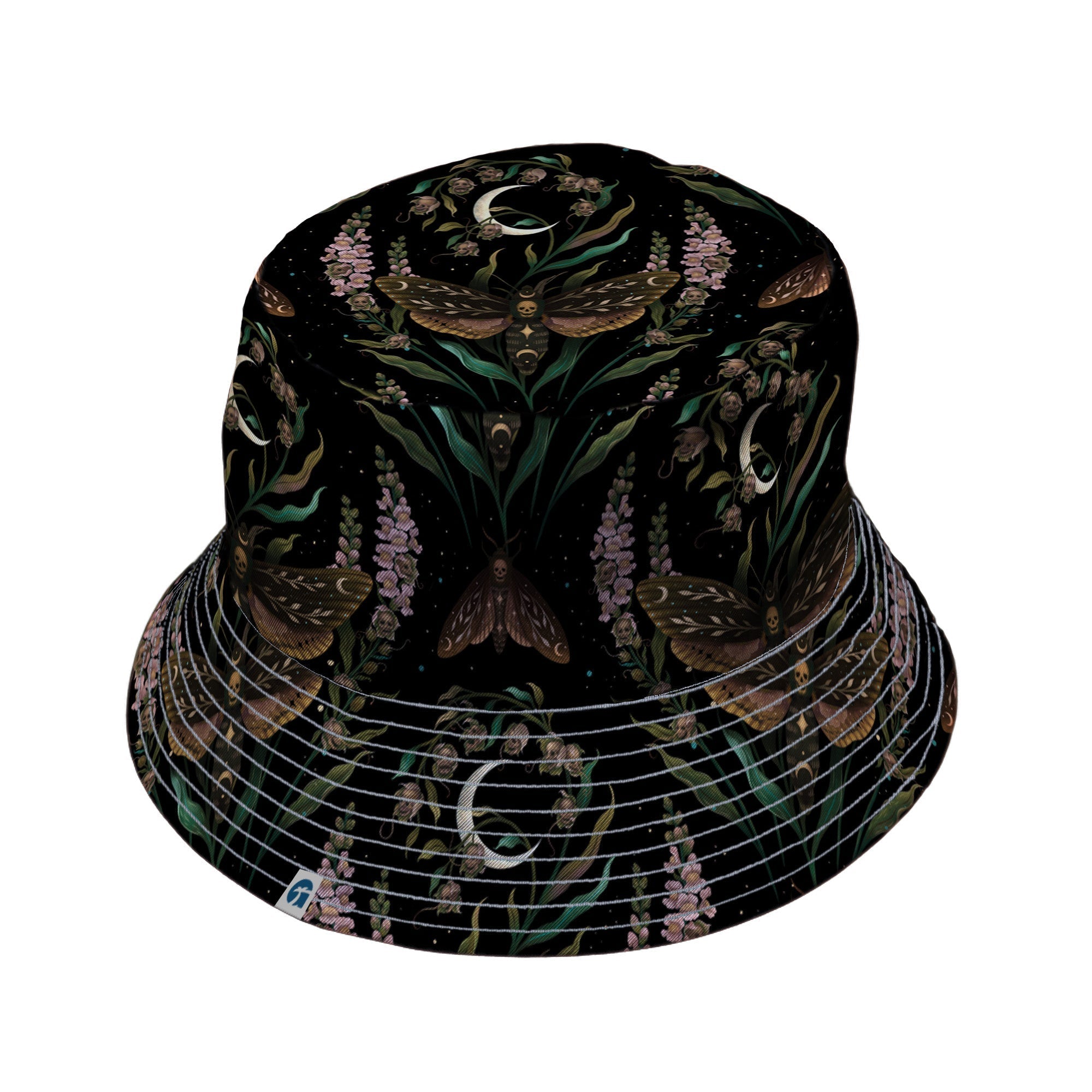 Episodic Death Moth Flow Bucket Hat - M - Grey Stitching - -