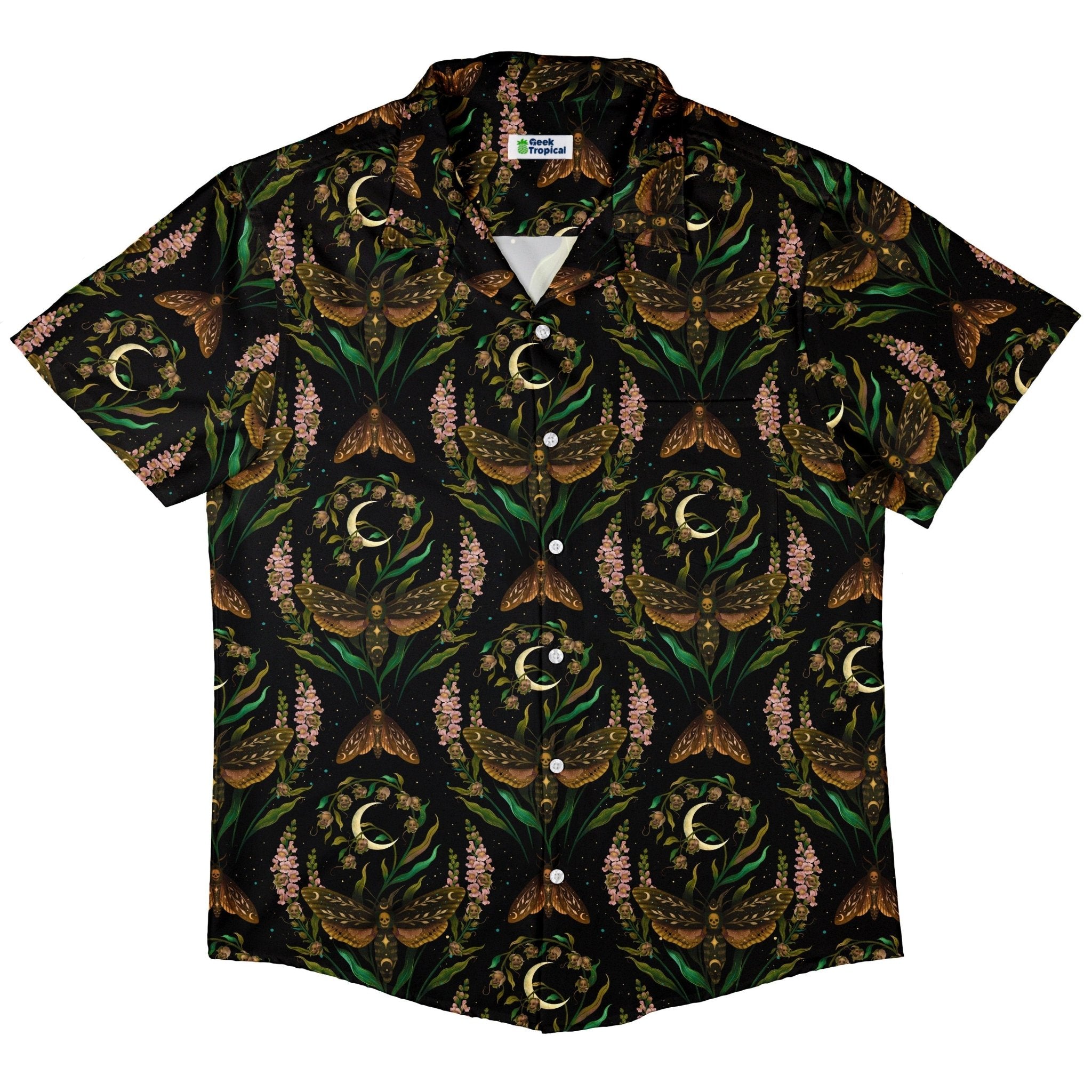 Episodic Death Moth Flow Button Up Shirt | Geek Tropical