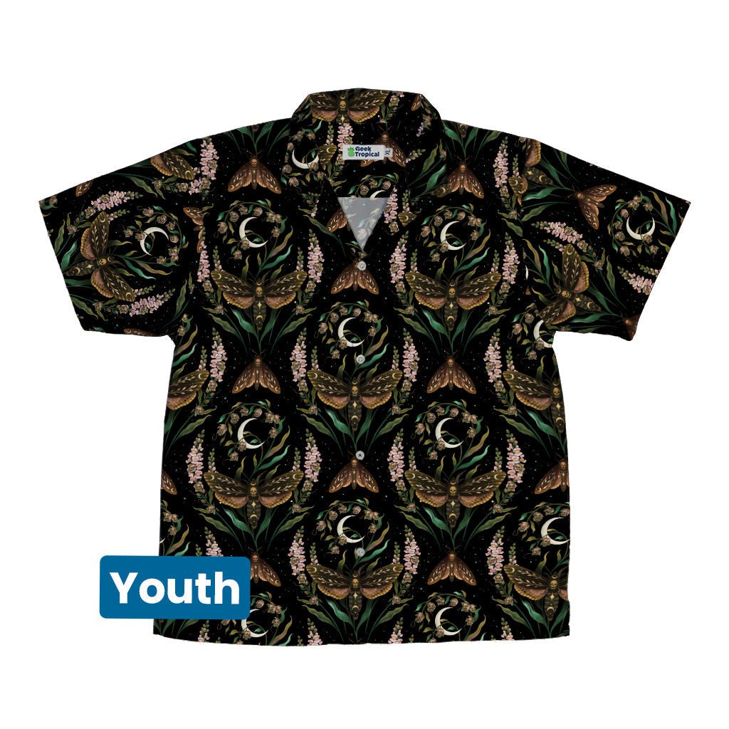 Episodic Death Moth Flow Youth Hawaiian Shirt - YXS - -