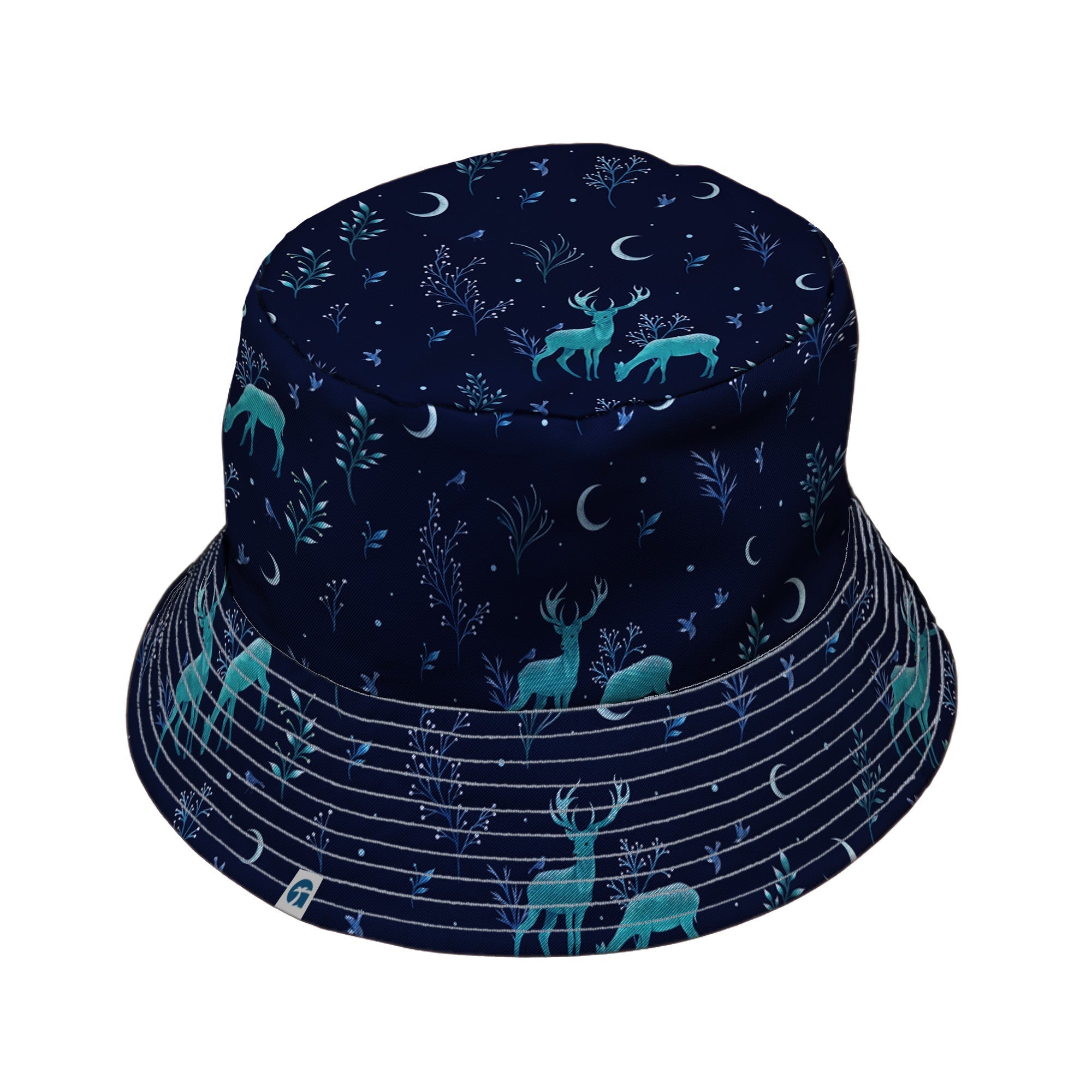 Episodic Deers in the Moonlight Bucket Hat - M - Grey Stitching - -