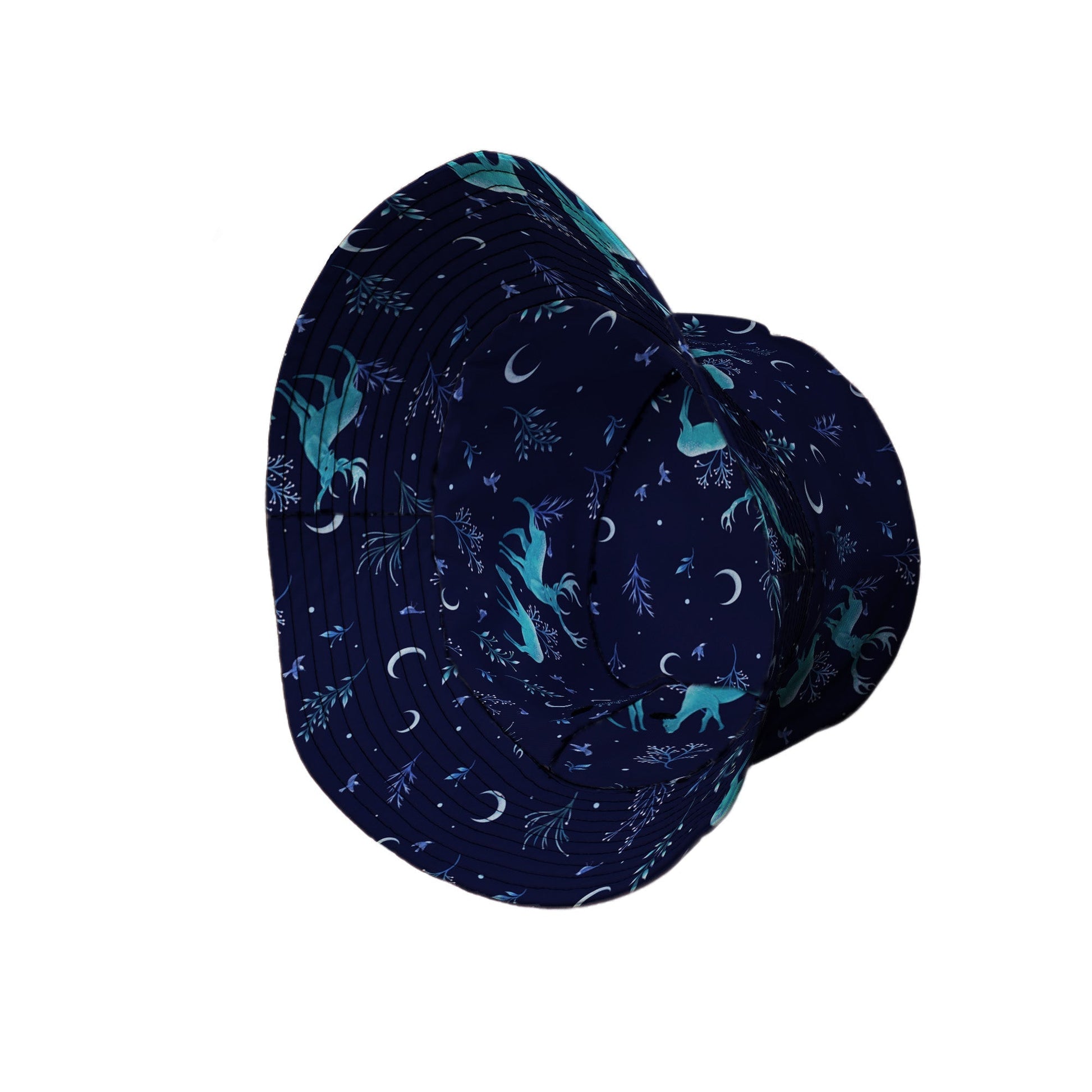 Episodic Deers in the Moonlight Bucket Hat - M - Grey Stitching - -