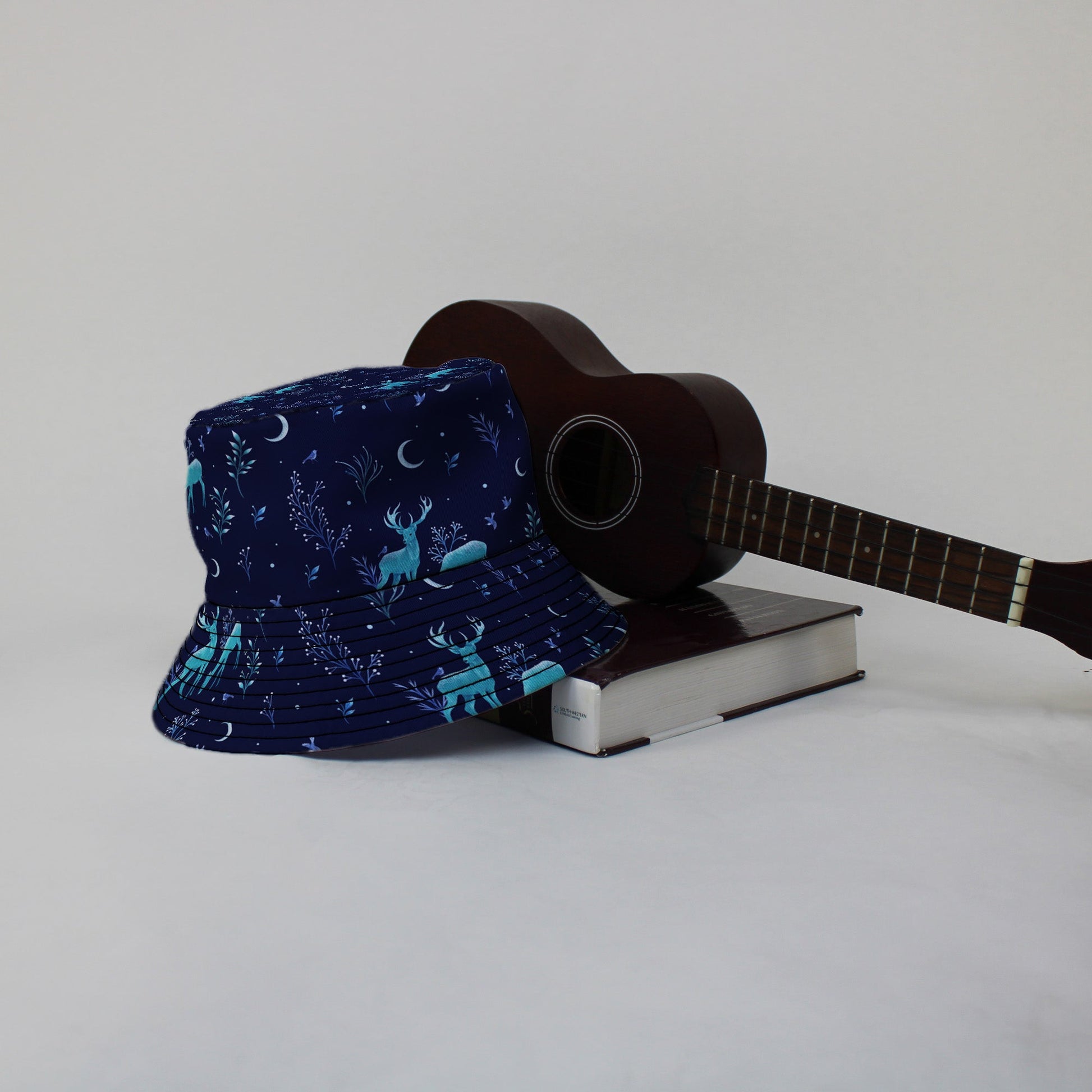 Episodic Deers in the Moonlight Bucket Hat - M - Grey Stitching - -