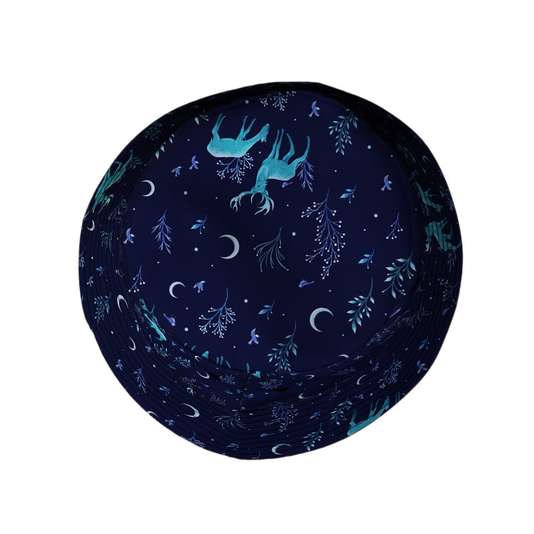 Episodic Deers in the Moonlight Bucket Hat - M - Grey Stitching - -