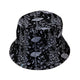 Episodic Moth Black White Night Bucket Hat - M - Black Stitching - -