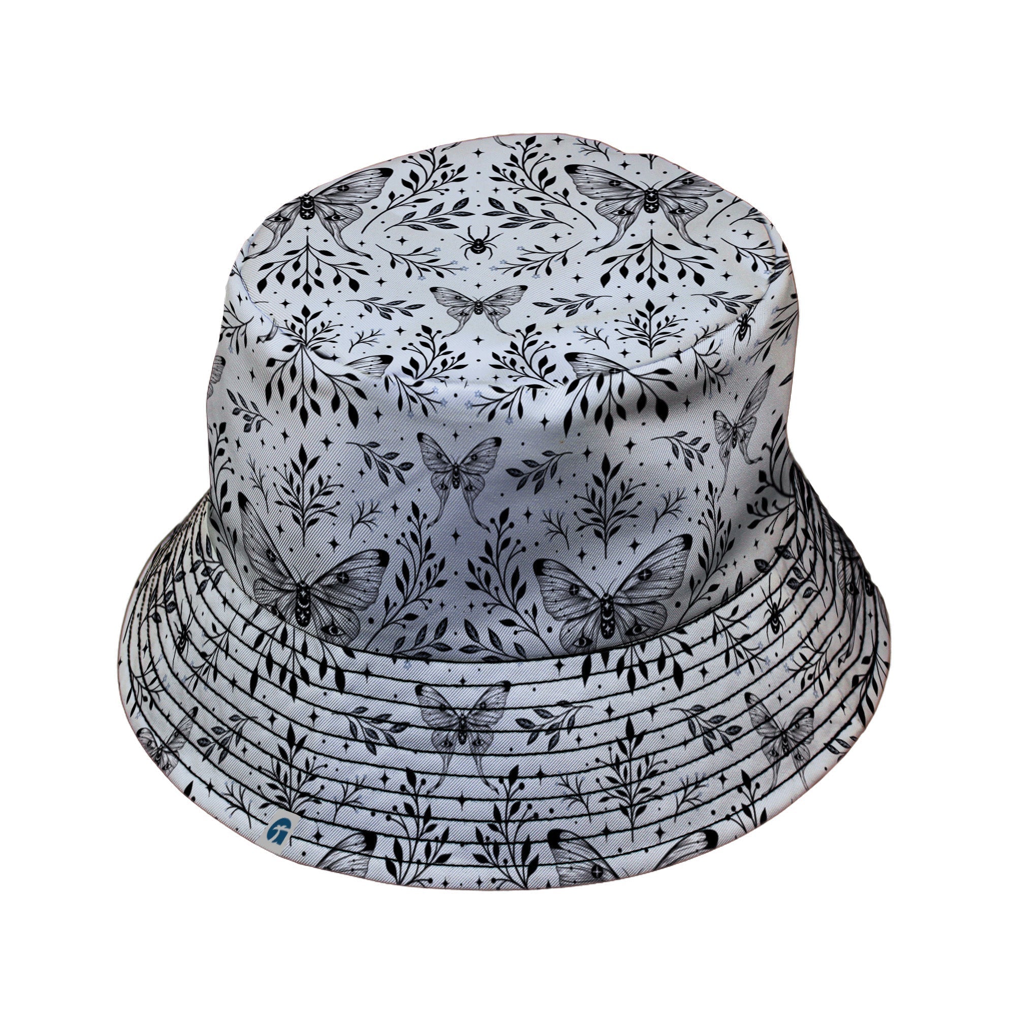 Episodic Mystical Butterfly Bucket Hat - M - Black Stitching - -