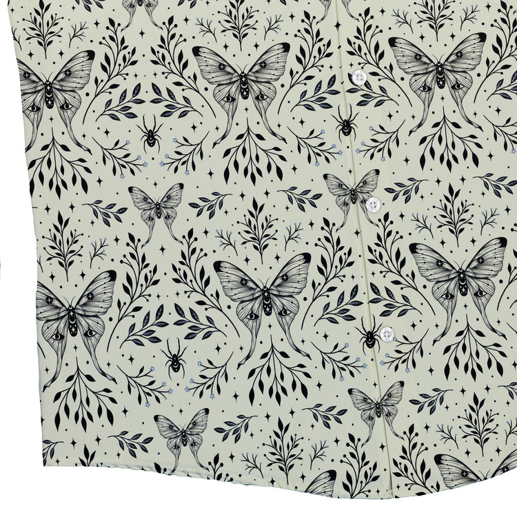 Episodic Mystical Butterfly Button Up Shirt - XS - Hawaiian Shirt - No Pocket -