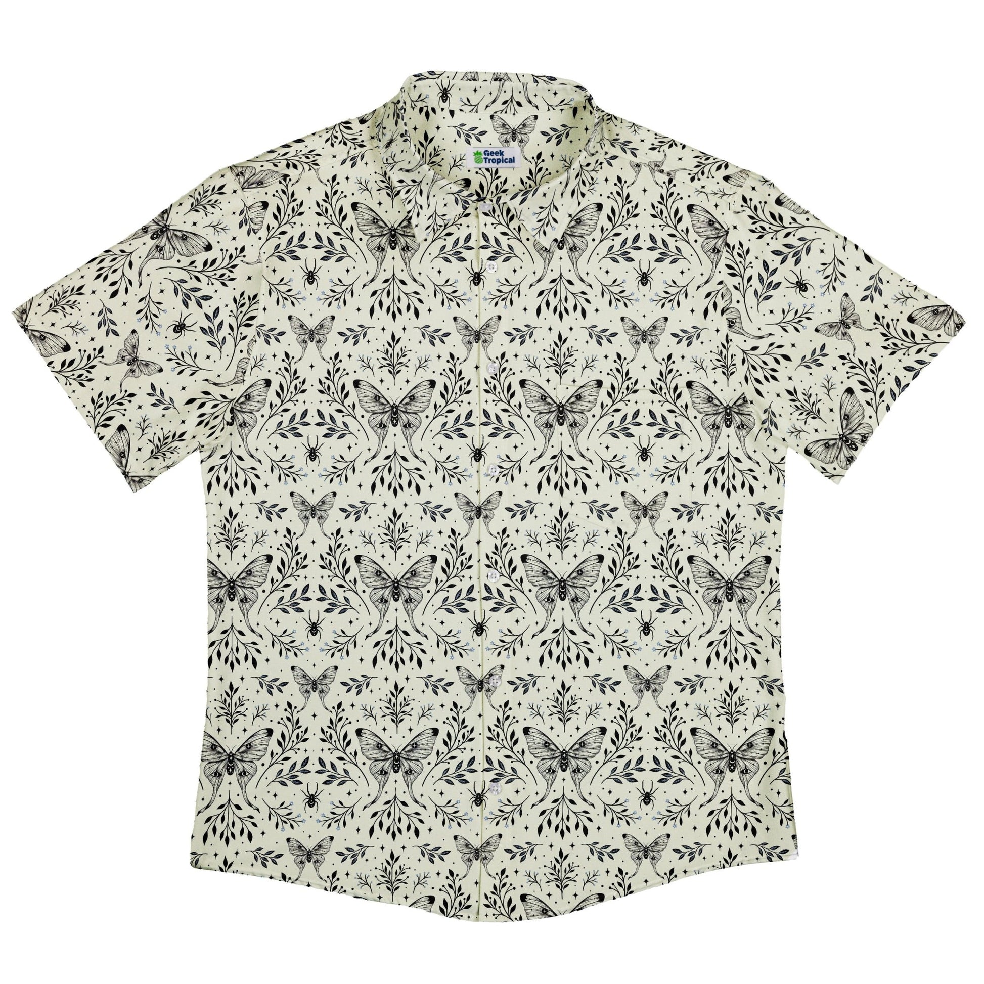 Episodic Mystical Butterfly Button Up Shirt - XS - Button Down Shirt - No Pocket -