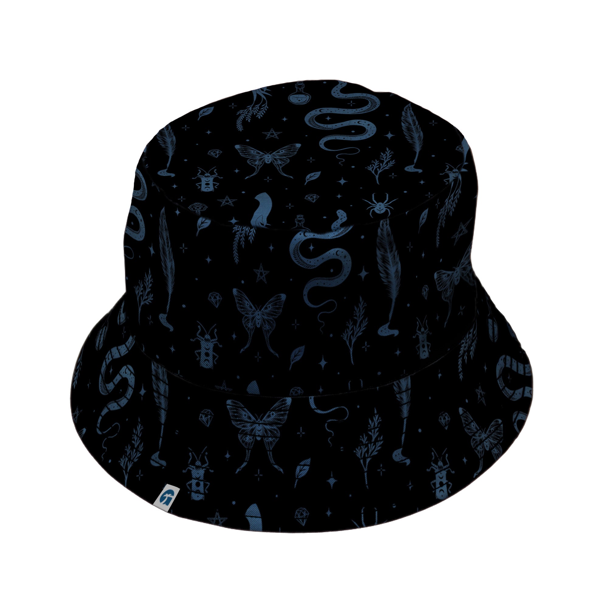 Episodic Mystical Collection Black Bucket Hat - M - Black Stitching - -