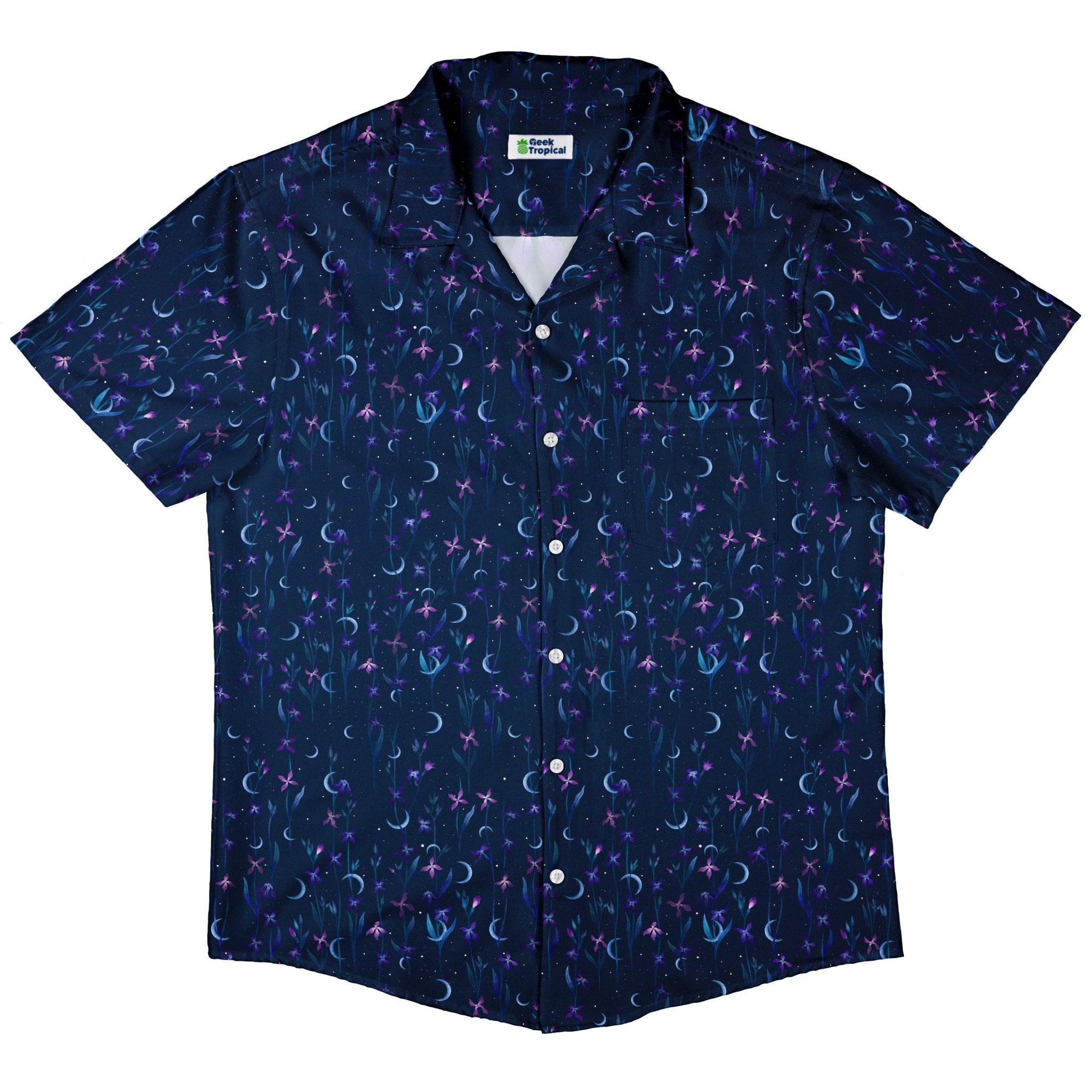 Episodic Scented Moonlight Button Up Shirt - XS - Hawaiian Shirt - No Pocket -