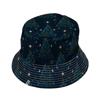 Episodic Serpent Christmas Bucket Hat - M - Grey Stitching - -