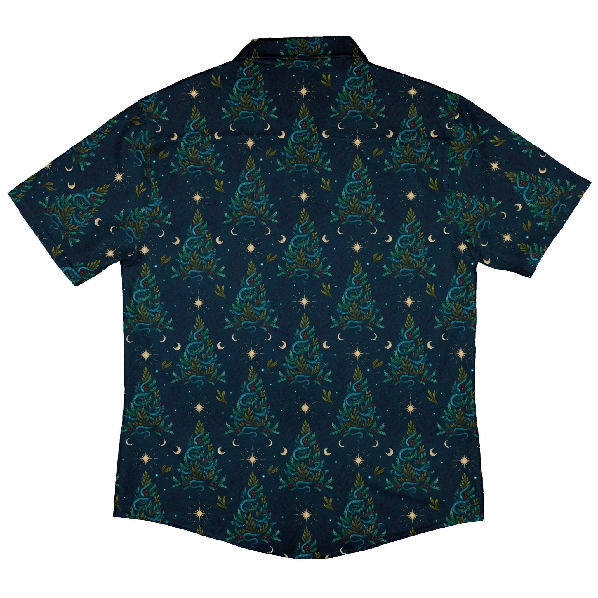 Episodic Serpent Christmas Button Up Shirt - XS - Hawaiian Shirt - No Pocket -