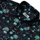 Episodic Serpent Garden Blue Button Up Shirt - XS - Hawaiian Shirt - No Pocket -