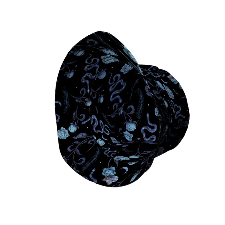 Episodic Serpent Garden Blue Space Bucket Hat - M - Grey Stitching - -