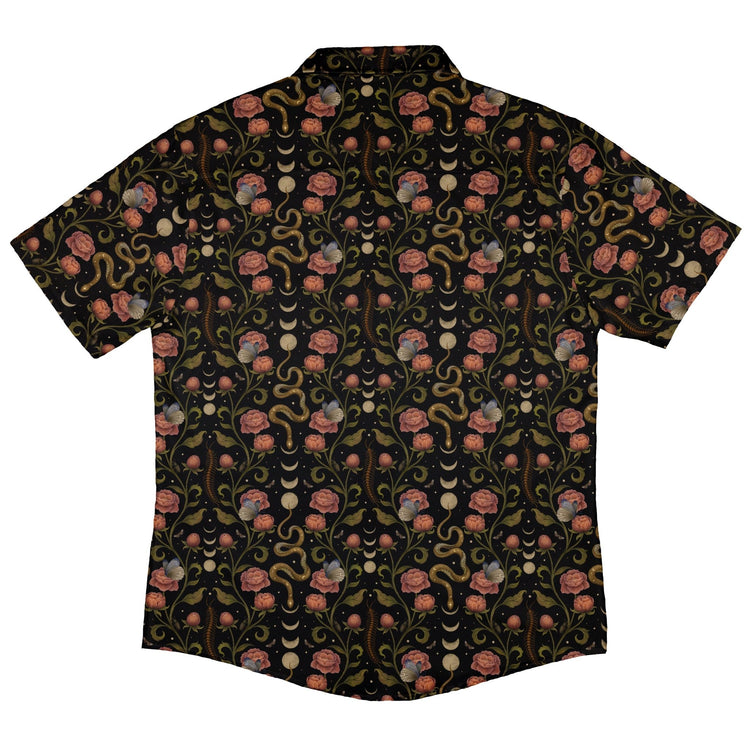 Episodic Serpent Garden Pink Button Up Shirt - XS - Hawaiian Shirt - No Pocket -