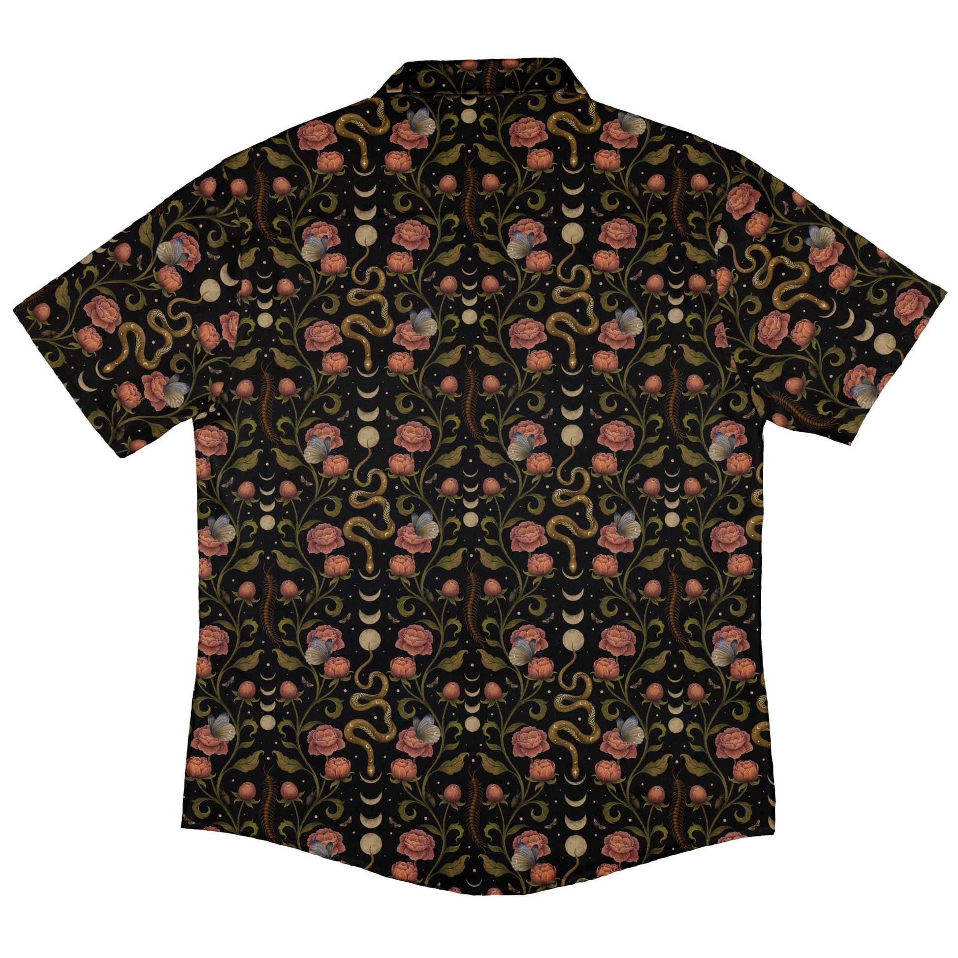 Episodic Serpent Garden Pink Button Up Shirt - XS - Hawaiian Shirt - No Pocket -