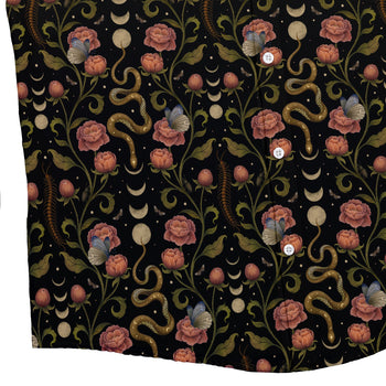 Episodic Serpent Garden Pink Button Up Shirt - XS - Hawaiian Shirt - No Pocket -