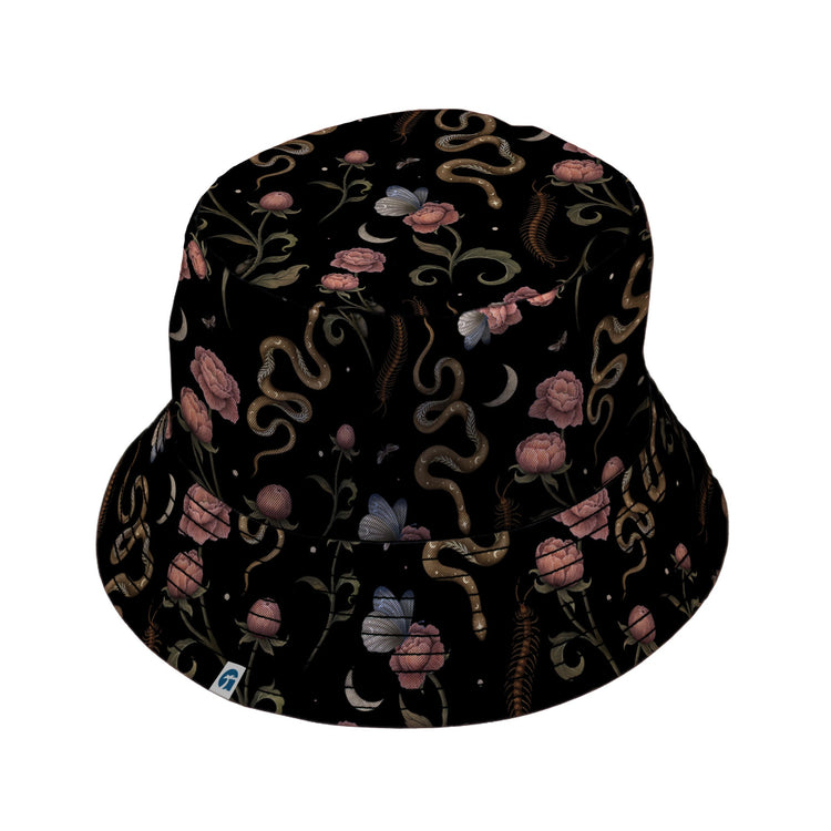 Episodic Serpent Garden Pink Space Bucket Hat - M - Black Stitching - -