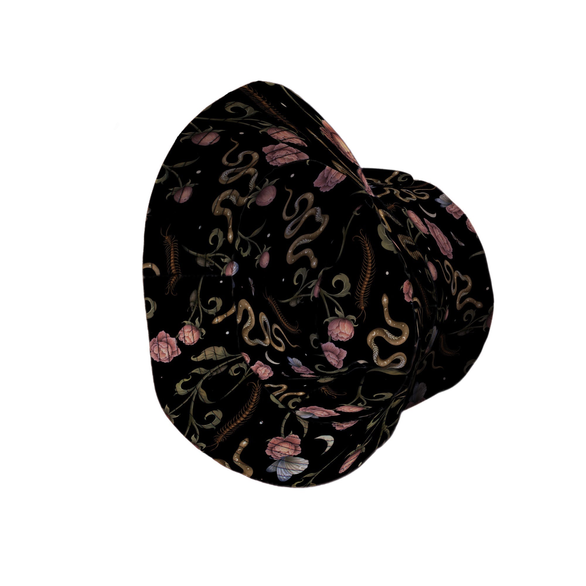 Episodic Serpent Garden Pink Space Bucket Hat - M - Grey Stitching - -