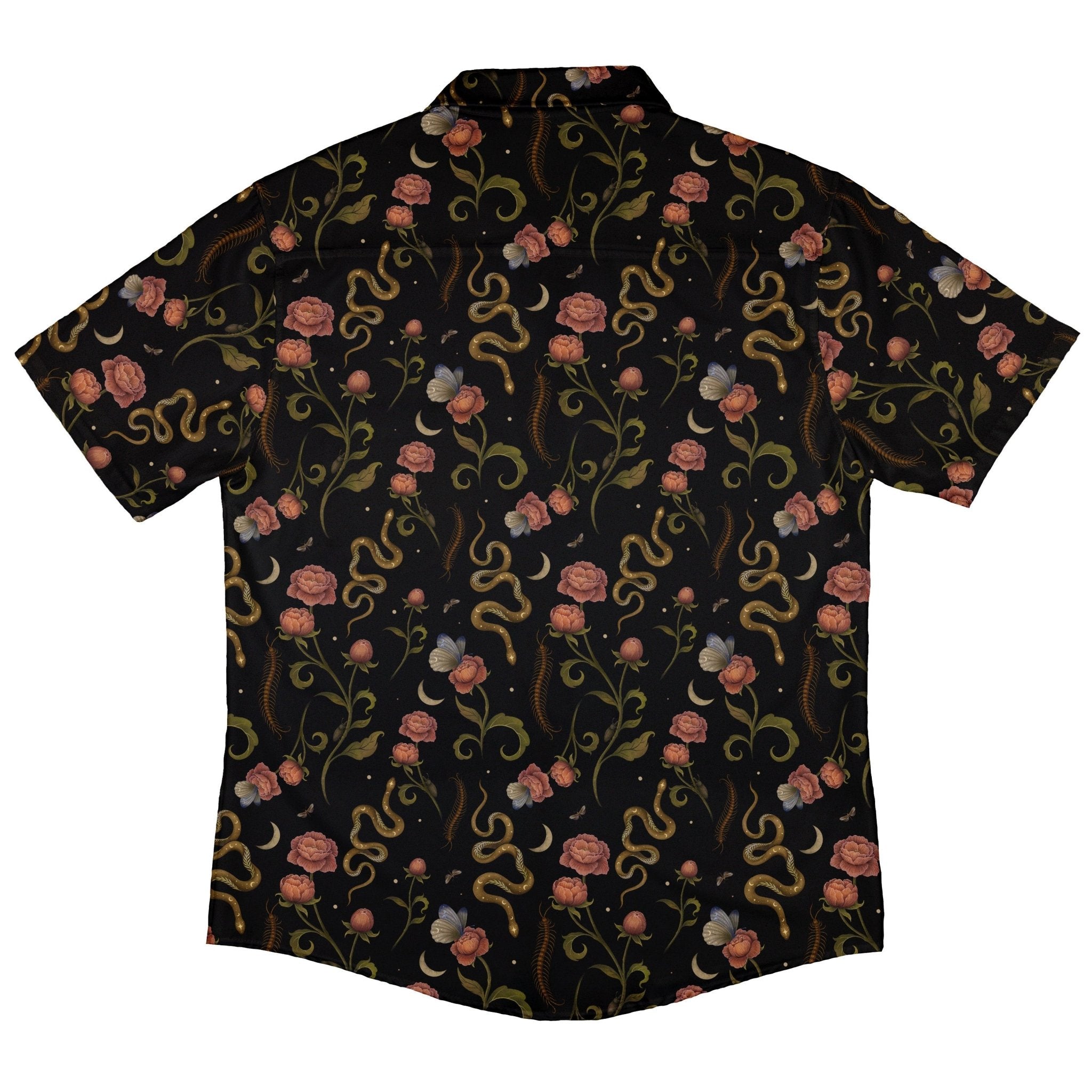 Episodic Serpent Garden Pink Space Button Up Shirt - XS - Hawaiian Shirt - No Pocket -