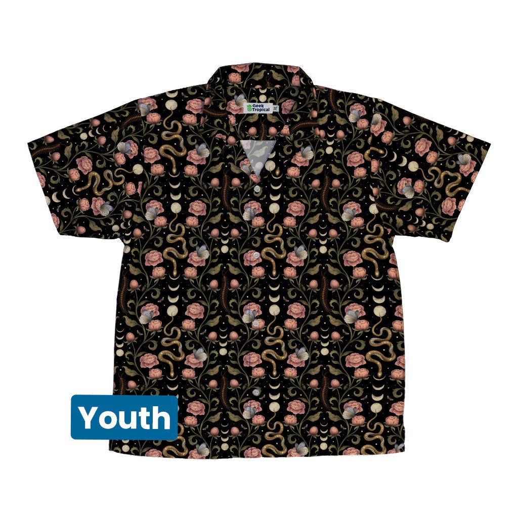 Episodic Serpent Garden Pink Youth Hawaiian Shirt - YXS - -