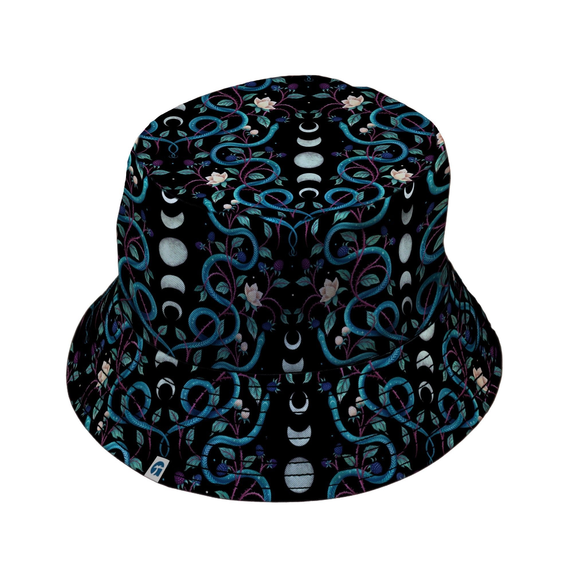 Episodic Serpent Moon Bucket Hat - M - Black Stitching - -