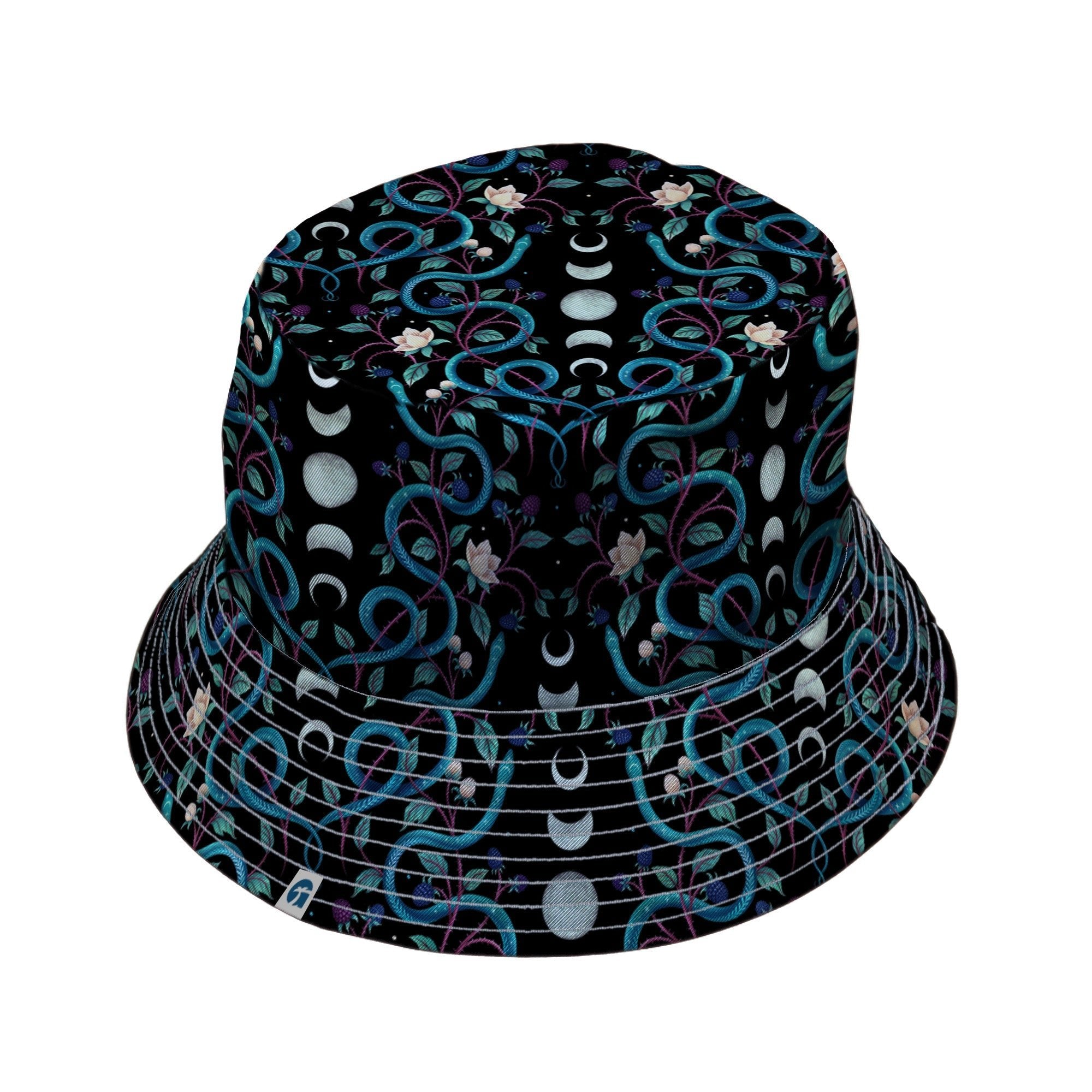 Episodic Serpent Moon Bucket Hat - M - Grey Stitching - -