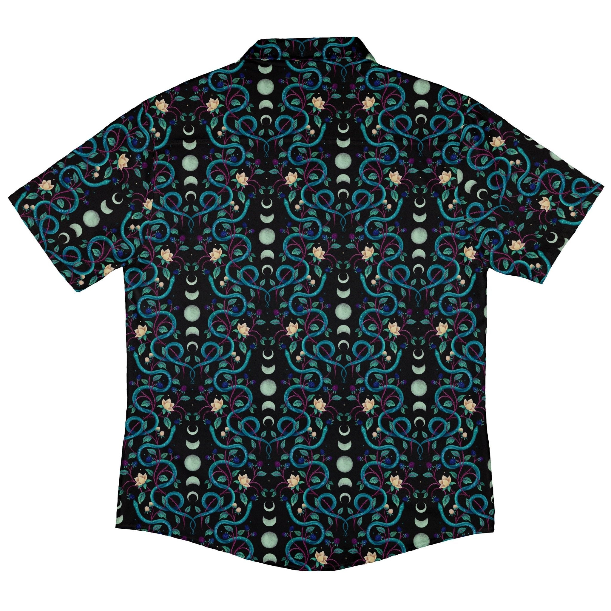 Episodic Serpent Moon Button Up Shirt - XS - Hawaiian Shirt - No Pocket -
