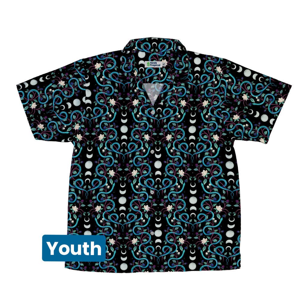 Episodic Serpent Moon Youth Hawaiian Shirt - YXS - -