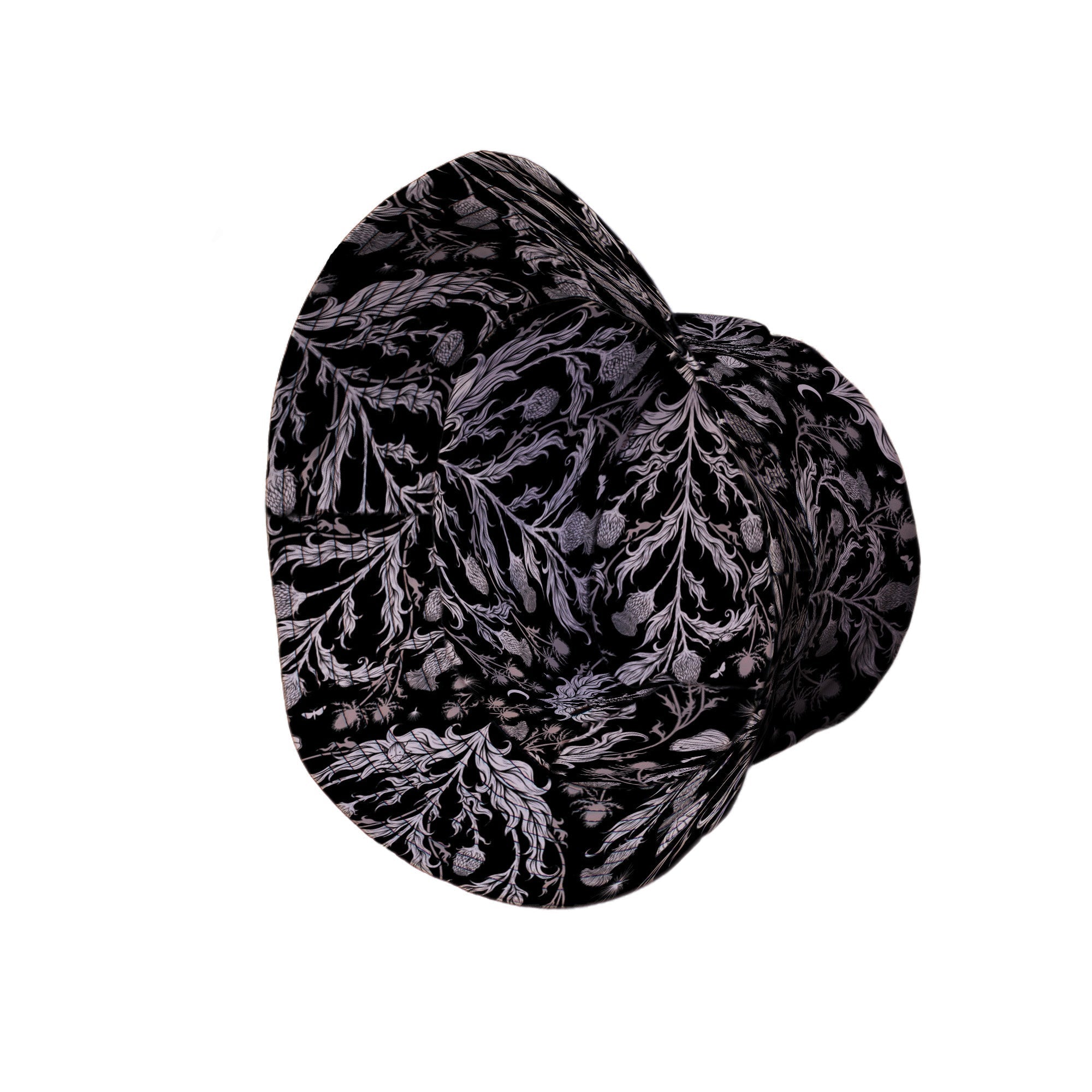 Episodic Thistle Home Black White Bucket Hat - M - Grey Stitching - -