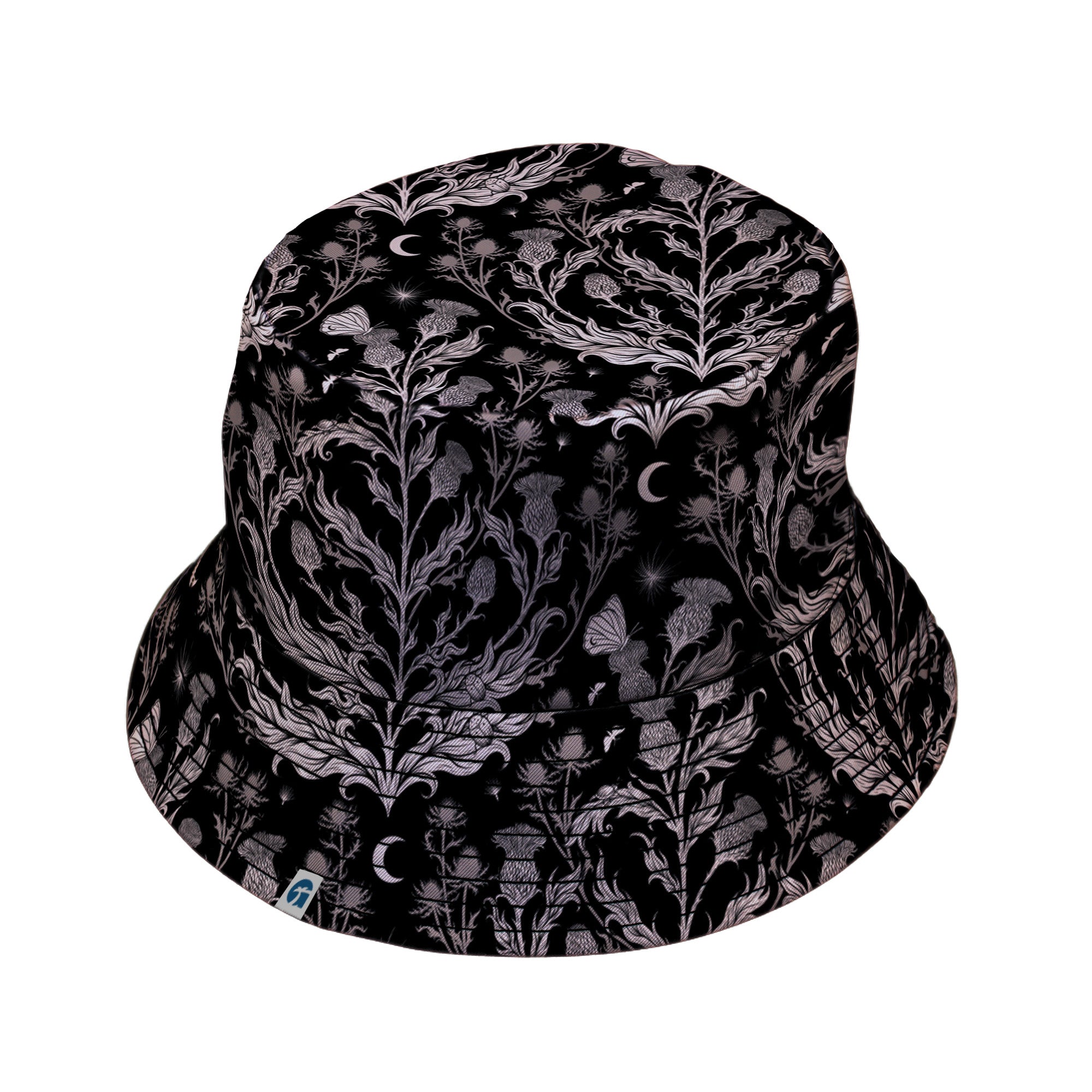 Episodic Thistle Home Black White Bucket Hat - M - Black Stitching - -
