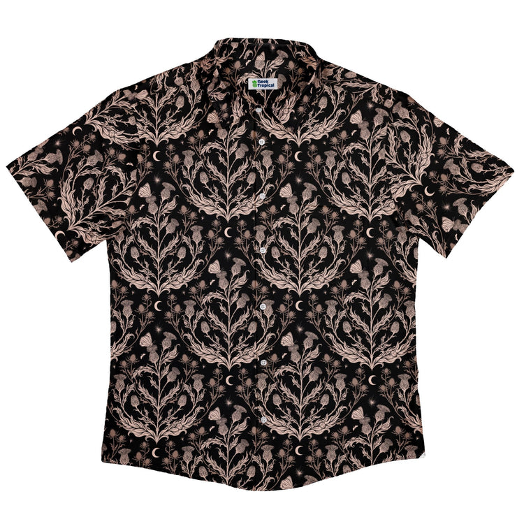 Episodic Thistle Home Black White Button Up Shirt - XS - Button Down Shirt - No Pocket -
