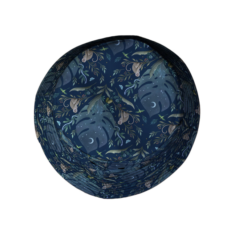 Episodic Tropical Monkey Bucket Hat - M - Grey Stitching - -