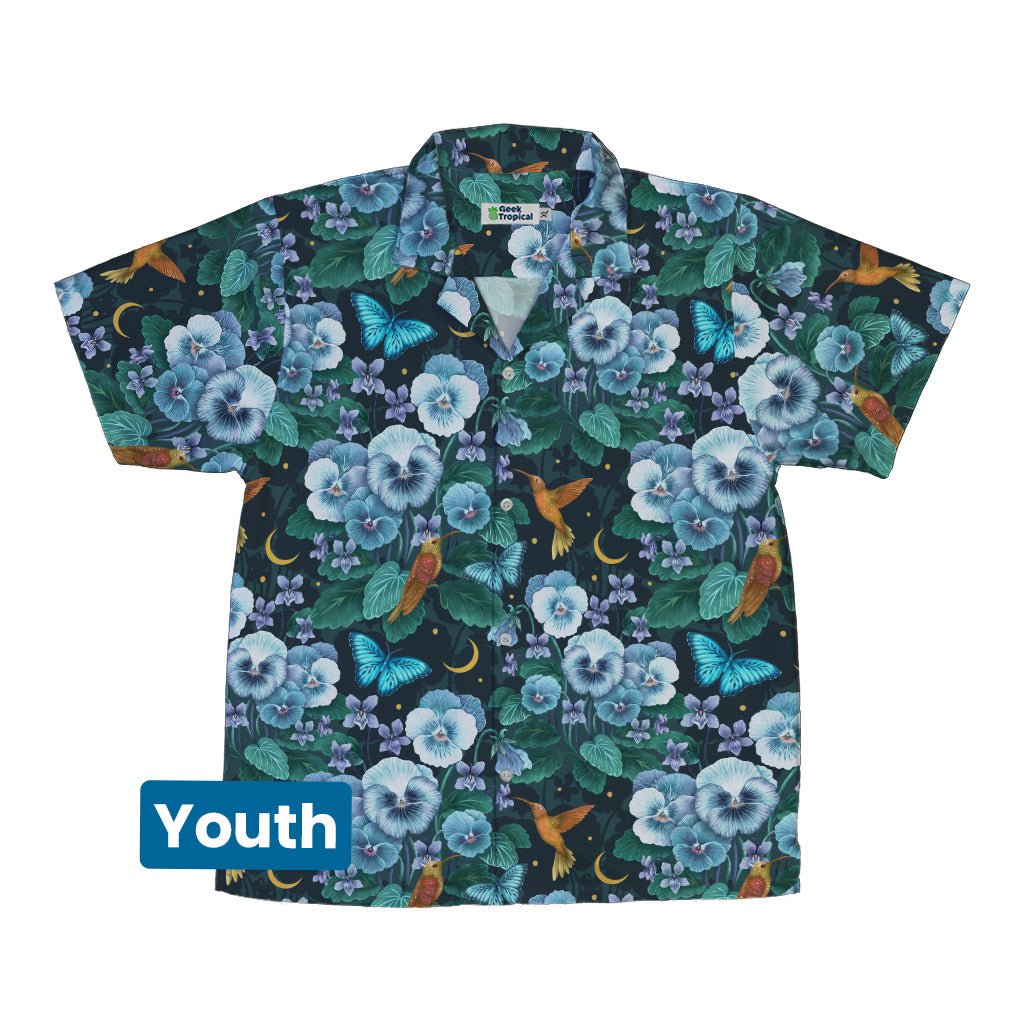 Episodic Violet Night Youth Hawaiian Shirt - YXS - -