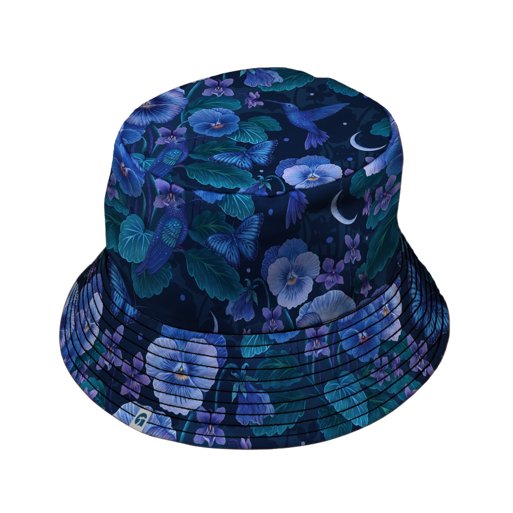 Episodic Violet Purple Night Bucket Hat - M - Black Stitching - -