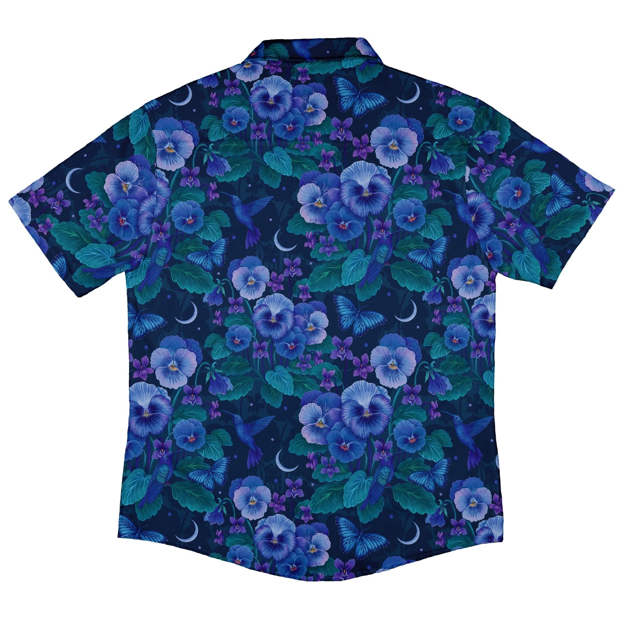 Episodic Violet Purple Night Button Up Shirt - XS - Hawaiian Shirt - No Pocket -