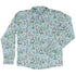 science bioengineer Germanation Sky Blue Long Sleeve Button Up Shirt Geek Nerd adult sizing FLOW DESC WRITING lifestyle photo