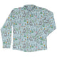 science bioengineer Germanation Sky Blue Long Sleeve Button Up Shirt Geek Nerd adult sizing FLOW DESC WRITING lifestyle photo