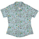 science bioengineer Germanation Sky Blue Curvy Button Up Shirt Geek Nerd lifestyle photo science print women
