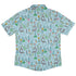 Science Bioengineer Germanation Sky Blue Button Up Shirt - adult sizing - science print -