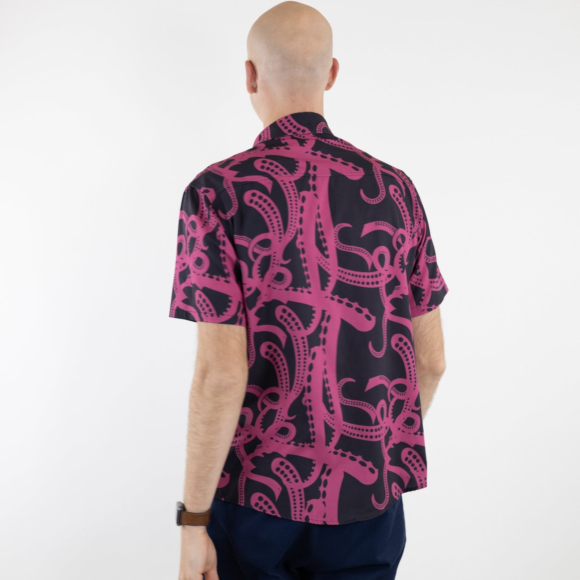 Ready - to - Ship Tentacles of Cthulhu Button Up Shirt Geek Nerd adult sizing Design by Heather Davenport Fantasy Prints