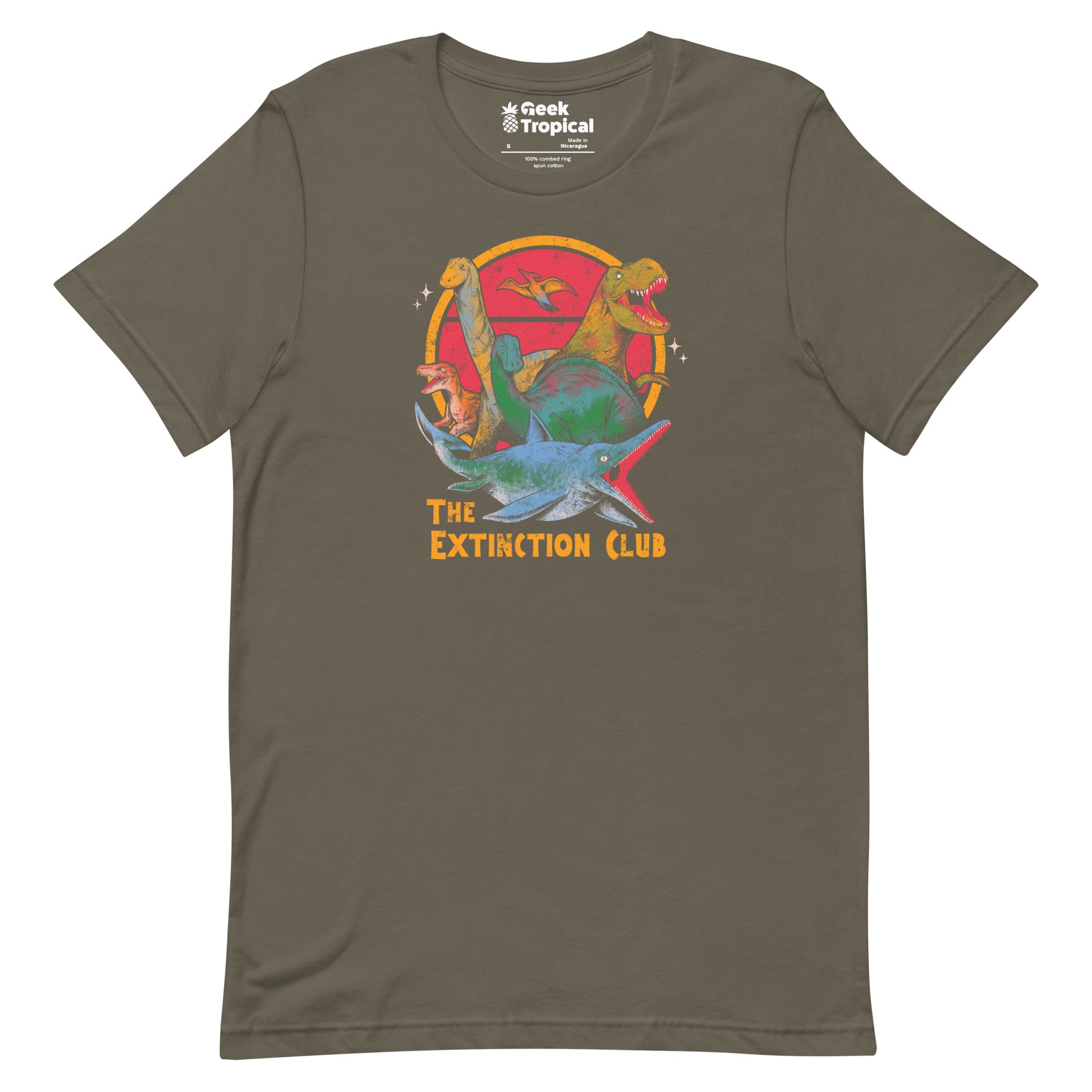 The Extinction Club T-Shirt Geek Nerd Advertise to Meta Design by Tobe Fonseca dinosaur print