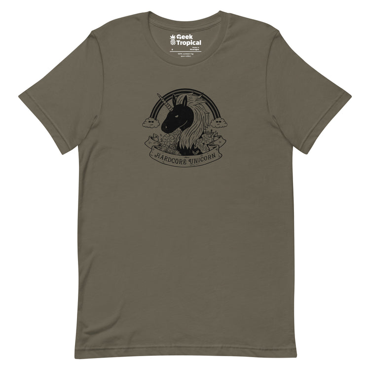 Hardcore Unicorn T-Shirt Geek Nerd Advertise to Meta Animal Patterns Design by Tobe Fonseca