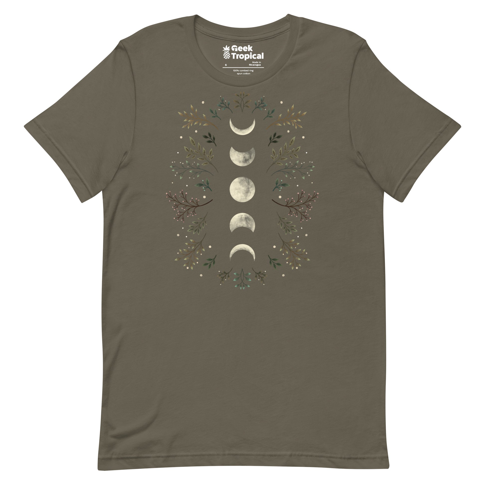 Moonlight Garden Olive T-Shirt 11