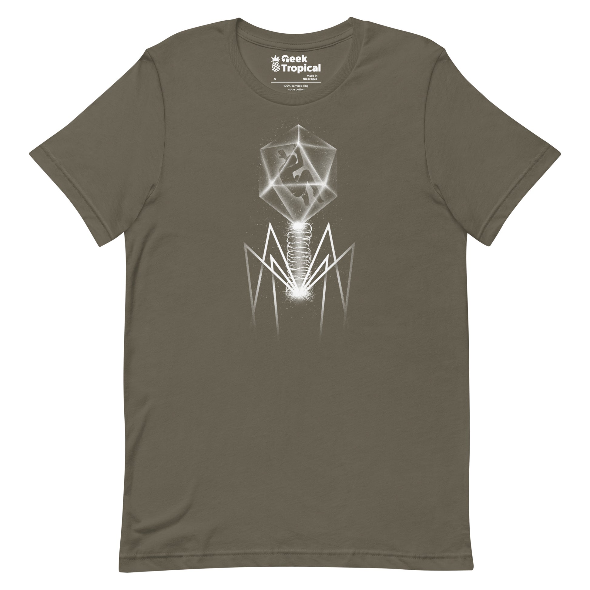Bacteriophage T-shirt Geek Nerd Advertise to Meta Design by Tobe Fonseca FLOW DESC WRITING
