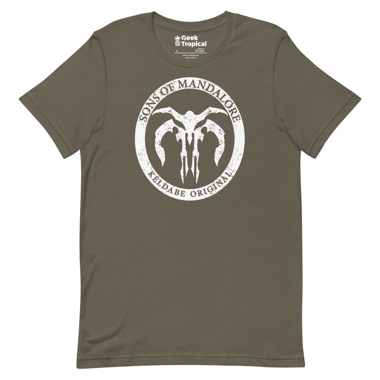 Sons of Mandalore T-Shirt Geek Nerd Advertise to Meta Fantasy Prints FLOW DESC WRITING