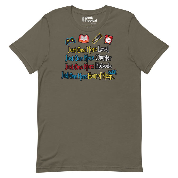 Just One More Nerd T-Shirt Geek Nerd Advertise to Meta Book Prints FLOW DESC WRITING