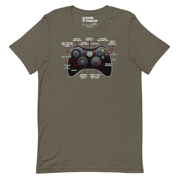 Game Controller How to Play T-Shirt Geek Nerd Advertise to Meta FLOW DESC WRITING Off World Designs