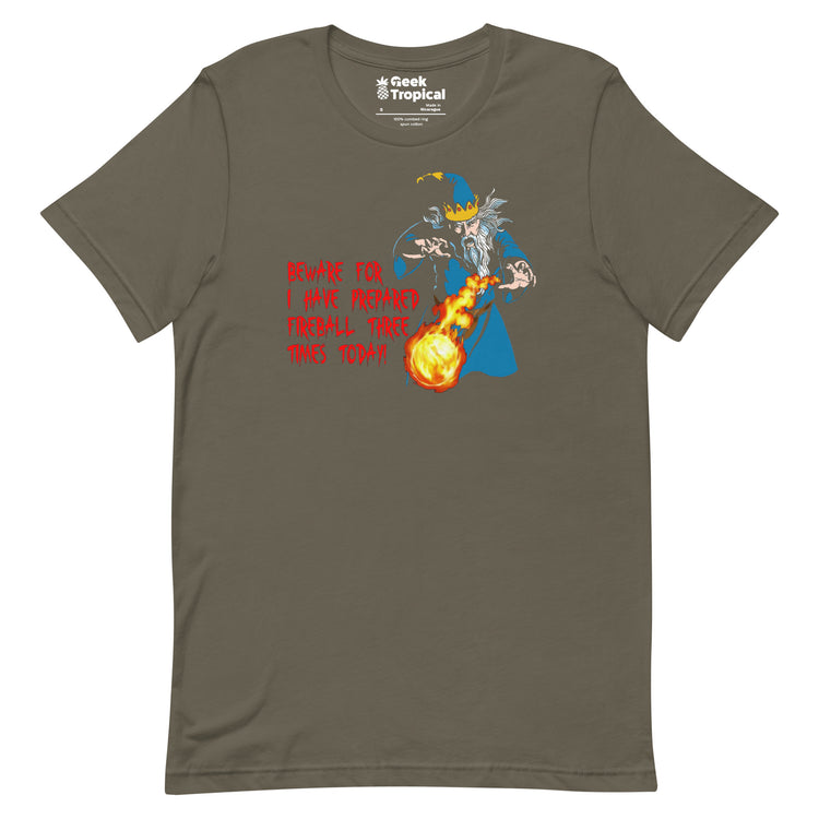 Fireball Prepared Wizard T-Shirt Geek Nerd Advertise to Meta dnd & rpg print Dnd Classes