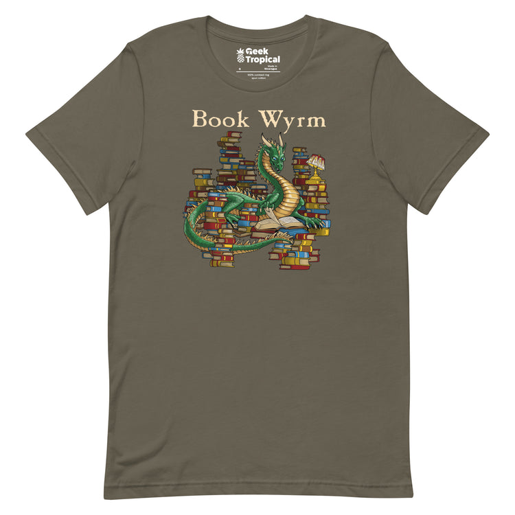 Book Wyrm T-Shirt Geek Nerd Advertise to Meta Book Prints Fantasy Prints