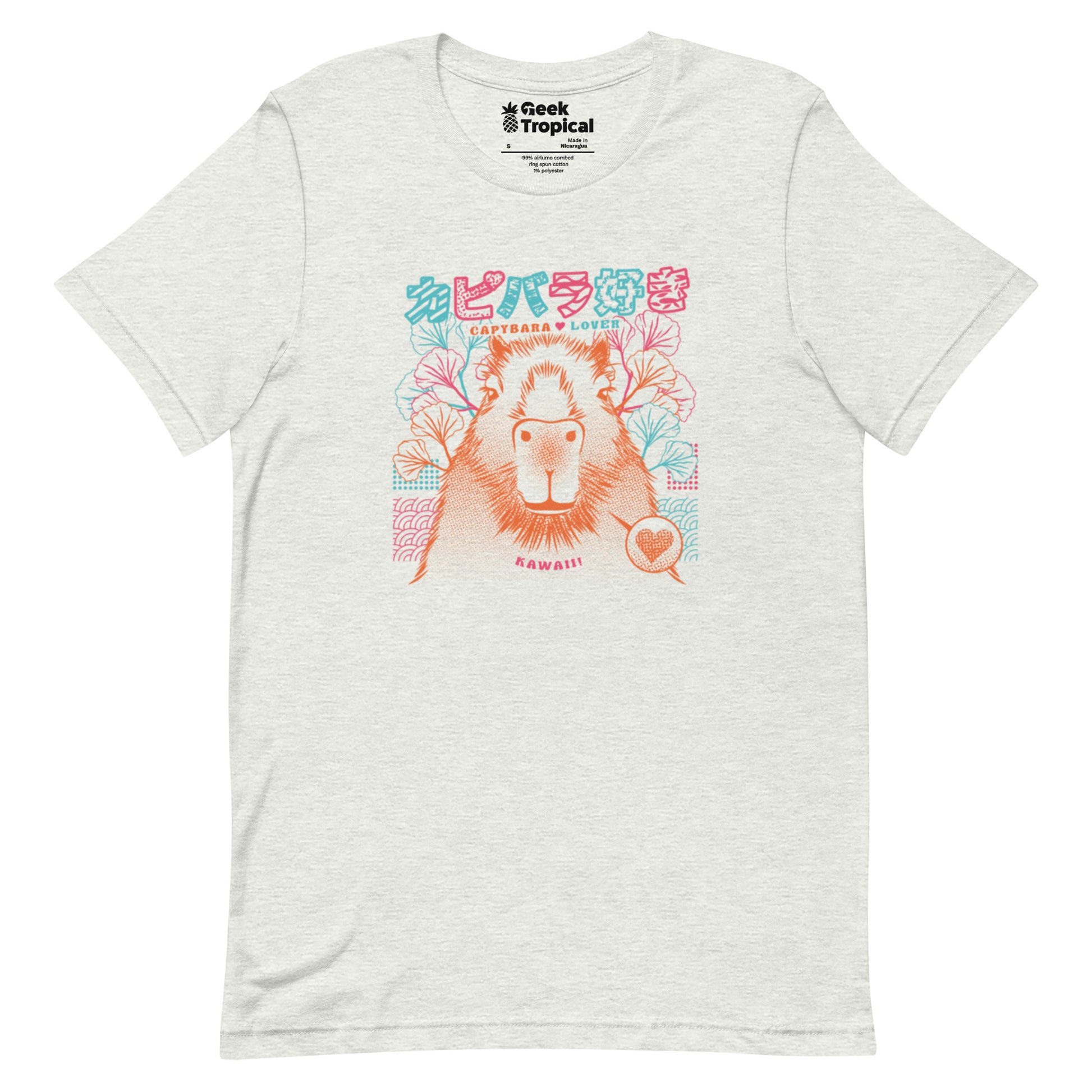 Capybara Neon Ramen T-Shirt Geek Nerd Animal Patterns Anime Design by Tobe Fonseca